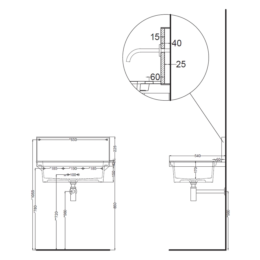 Immagine di Cielo ELLE set con lavabo rettangolare L.70 cm monoforo e alzatina in ceramica, colore canapa finitura opaco, e struttura per lavabo in acciaio, colore nero finitura opaco EKLAOCN+ELP70CN+ELSTONM