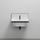 Cielo ELLE set con lavabo rettangolare L.70 cm monoforo e alzatina in ceramica, colore bianco finitura lucido, e struttura per lavabo in acciaio, colore nero finitura opaco EKLAO+ELP70+ELSTONM