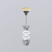 Immagine di Cielo Piletta universale click clack finitura cromo, con coperchio in ceramica colore canapa finitura opaco PIL01CN