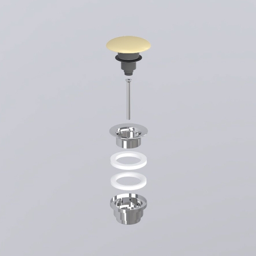 Immagine di Cielo Piletta universale click clack finitura cromo, con coperchio in ceramica colore canapa finitura opaco PIL01CN