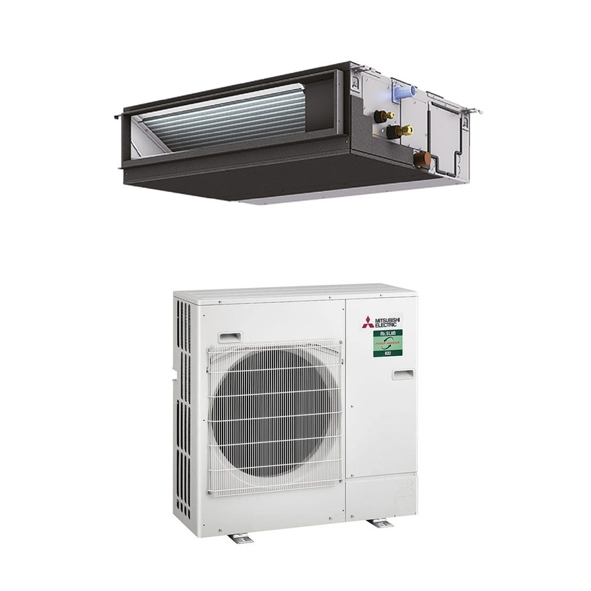 Immagine di Mitsubishi PEAD-M JA2 CANALIZZATA MEDIA PREVALENZA Climatizzatore canalizzabile monosplit inverter | unità esterna STANDARD INVERTER 12.5 kW unità interna 43000 BTU PEAD-M125JA2-PUZ-M125VKA2