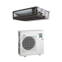 Immagine di Mitsubishi PEAD-M JA2 CANALIZZATA MEDIA PREVALENZA Climatizzatore canalizzabile monosplit inverter | unità esterna STANDARD INVERTER 9.5 kW unità interna 35000 BTU PEAD-M100JA2-PUZ-M100VKA2