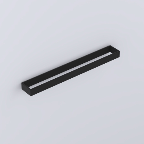 Immagine di Cielo ELLE set composto da lavabo 70 cm e alzatina, colore bianco finitura lucido, struttura in acciaio per lavabo, potasciugamani colore nero finitura opaco e specchio H.110 cm con profilo colore nero finitura opaco KITELLE-2