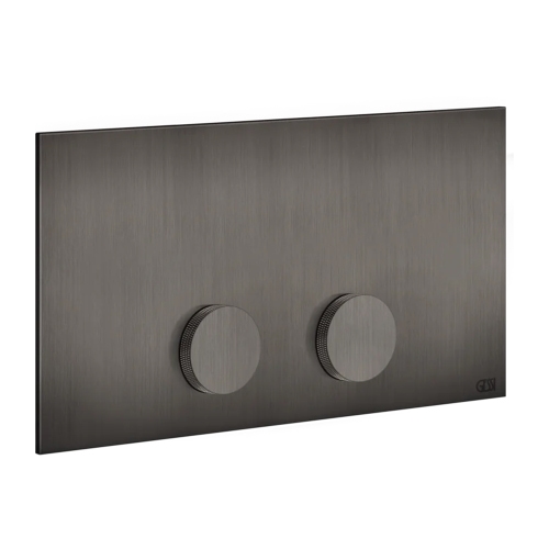 Immagine di Gessi ANELLO TOTAL LOOK placca di finitura per Viega 1H, 2H e 2L, finitura black metal brushed PVD 54625#707