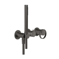 Immagine di Gessi ANELLO miscelatore vasca, a parete, 2 uscite, senza corpo incasso, finitura black metal brushed PVD 63345#707