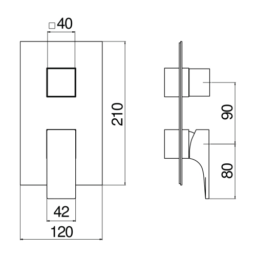 Immagine di Nobili Miscelatore monocomando ad incasso per doccia, 2 o 3 vie, senza corpo incasso, finitura cromo WE81102/SECR