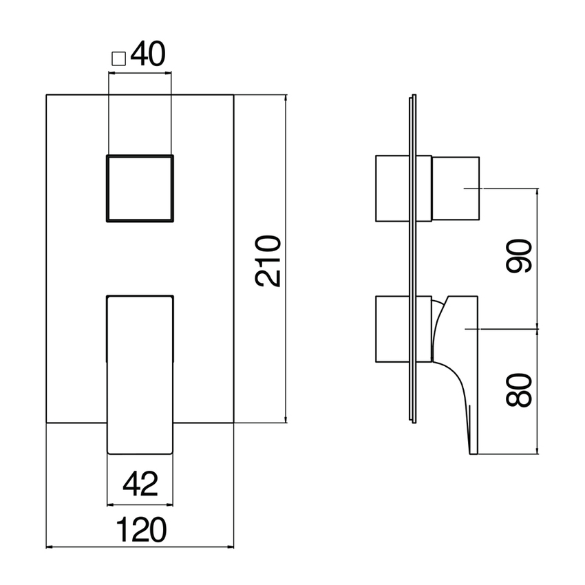 Immagine di Nobili Miscelatore monocomando ad incasso per doccia, 2 o 3 vie, senza corpo incasso, finitura cromo WE81102/SECR
