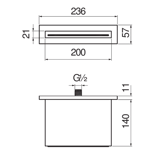 Immagine di Nobili Bocca a cascata per doccia, a parete, finitura cromo AV00156/9CR