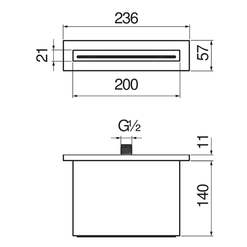 Immagine di Nobili Bocca a cascata per doccia, a parete, finitura cromo AV00156/9CR