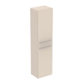 Immagine di Ideal Standard I.LIFE B mobile a colonna L.40 H.160 P.30 cm, anta a chiusura ammortizzata reversibile, con 5 ripiani interni di cui 4 di vetro, colore sabbia finitura opaco T5260NF
