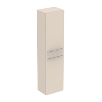 Immagine di Ideal Standard I.LIFE B mobile a colonna L.40 H.160 P.30 cm, anta a chiusura ammortizzata reversibile, con 5 ripiani interni di cui 4 di vetro, colore sabbia finitura opaco T5260NF