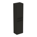 Immagine di Ideal Standard I.LIFE B mobile a colonna L.40 H.160 P.30 cm, anta a chiusura ammortizzata reversibile, con 5 ripiani interni di cui 4 di vetro, colore grigio carbonio finitura opaco T5260NV