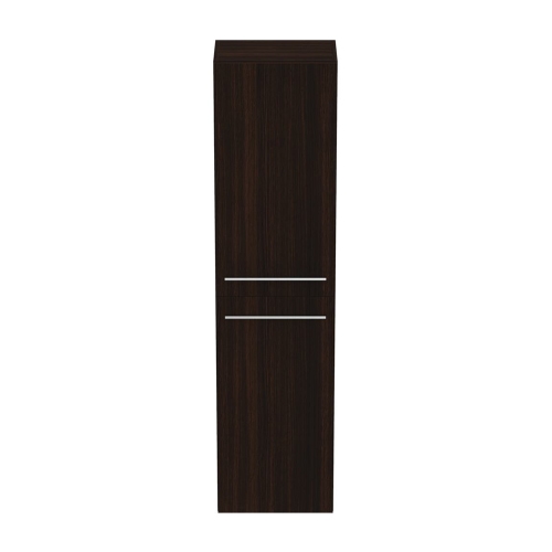 Immagine di Ideal Standard I.LIFE B mobile a colonna L.40 H.160 P.30 cm, anta a chiusura ammortizzata reversibile, con 5 ripiani interni di cui 4 di vetro, finitura quercia scura T5260NW