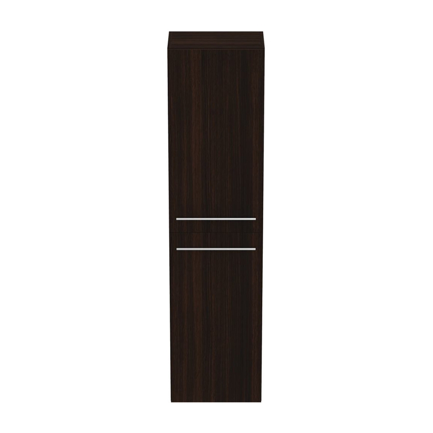 Immagine di Ideal Standard I.LIFE B mobile a colonna L.40 H.160 P.30 cm, anta a chiusura ammortizzata reversibile, con 5 ripiani interni di cui 4 di vetro, finitura quercia scura T5260NW