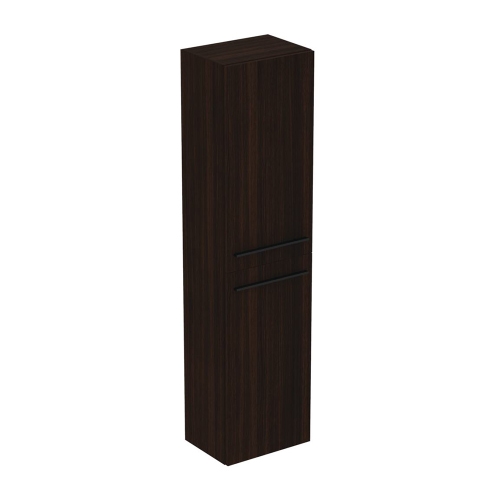 Immagine di Ideal Standard I.LIFE B mobile a colonna L.40 H.160 P.30 cm, anta a chiusura ammortizzata reversibile, con 5 ripiani interni di cui 4 di vetro, finitura quercia scura T5260NW