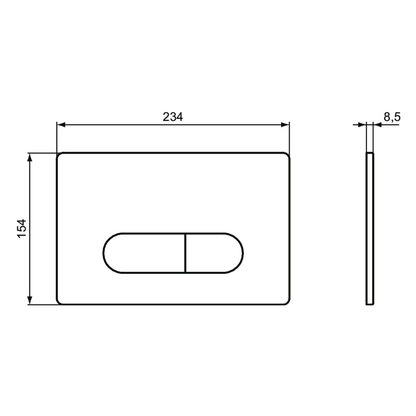 Immagine di Ideal Standard OLEAS™ M1 placca di comando per azionamento risciacquo cassette Prosys, finitura cromo R0115AA