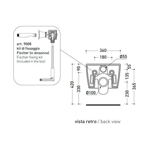 Immagine di Flaminia PLAY vaso sospeso P.52 cm, con sistema goclean®, senza sedile, colore bianco finitura lucido PY118G