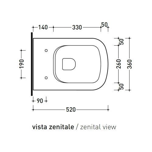Immagine di Flaminia PLAY vaso sospeso P.52 cm, con sistema goclean®, senza sedile, colore bianco finitura lucido PY118G