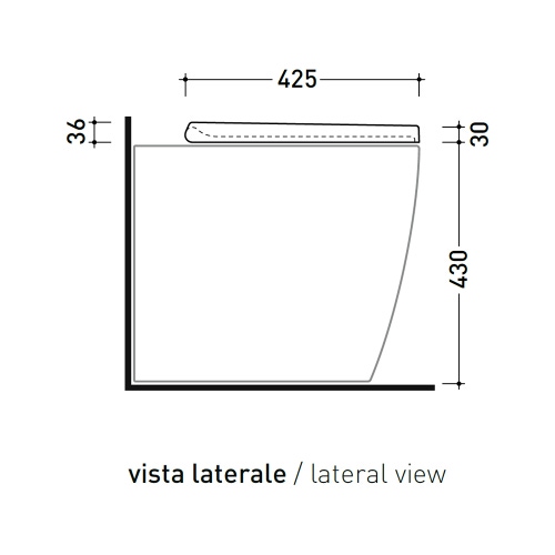 Immagine di Flaminia PLAY coprivaso avvolgente in termoindurente, a discesa rallentata, con cerniere a sgancio rapido, colore bianco finitura lucido PYCW07