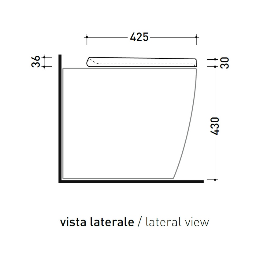 Immagine di Flaminia PLAY coprivaso avvolgente in termoindurente, a discesa rallentata, con cerniere a sgancio rapido, colore bianco finitura lucido PYCW07