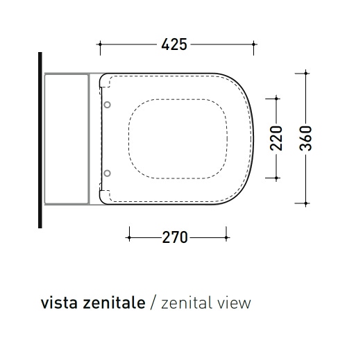 Immagine di Flaminia PLAY coprivaso avvolgente in termoindurente, a discesa rallentata, con cerniere a sgancio rapido, colore bianco finitura lucido PYCW07