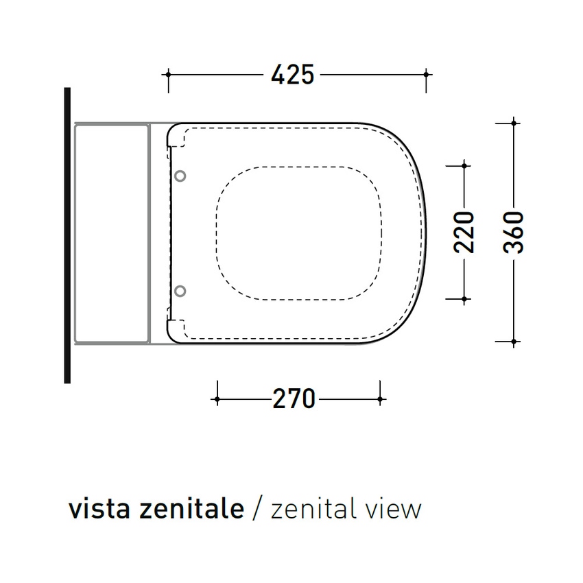 Immagine di Flaminia PLAY coprivaso avvolgente in termoindurente, a discesa rallentata, con cerniere a sgancio rapido, colore bianco finitura lucido PYCW07