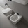 Flaminia PLAY set sanitari sospesi, vaso con sistema goclean® e coprivaso avvolgente con discesa rallentata, bidet monoforo con troppopieno, colore bianco finitura lucido PY118G+PYCW07+PY218