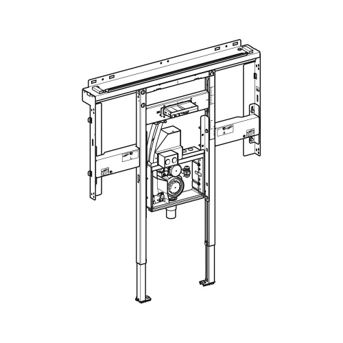 Immagine di Geberit DUOFIX modulo per lavabo 75 cm e rubinetteria Geberit ONE, ad altezza totale, con sifone girevole e Cloud ad incasso 111.071.00.2