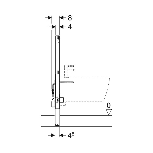 Immagine di Geberit DUOFIX modulo per bidet 82 cm 111.537.00.3