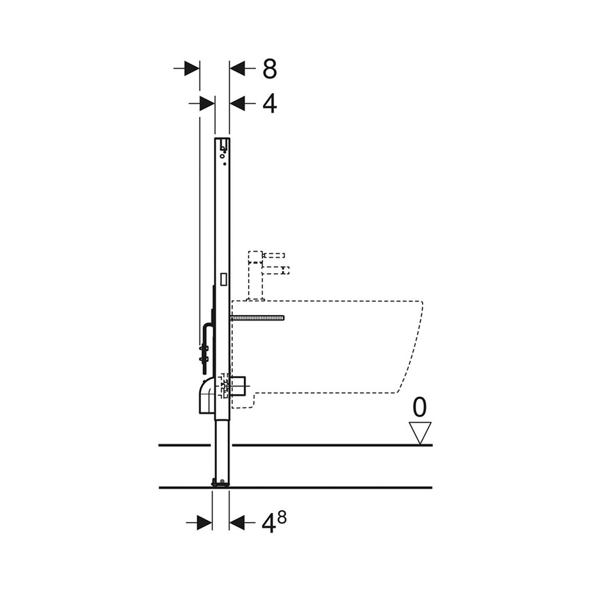 Immagine di Geberit DUOFIX modulo per bidet 82 cm 111.537.00.3