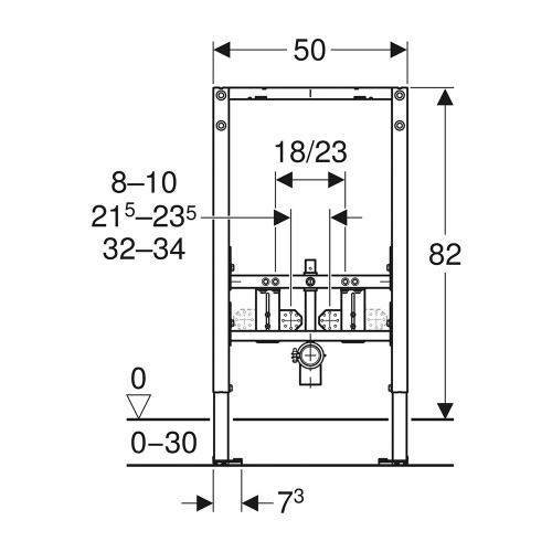 Immagine di Geberit DUOFIX modulo per bidet 82 cm 111.537.00.3