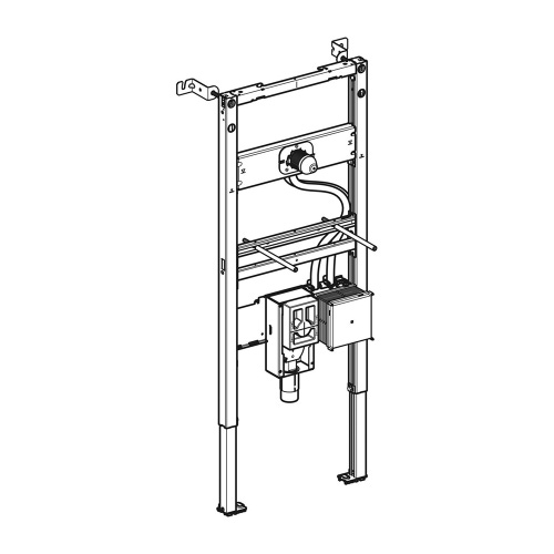 Immagine di Geberit DUOFIX modulo per lavabo 130 cm rubinetteria a parete con scatola funzionale da incasso con sifone da incasso 111.562.00.2