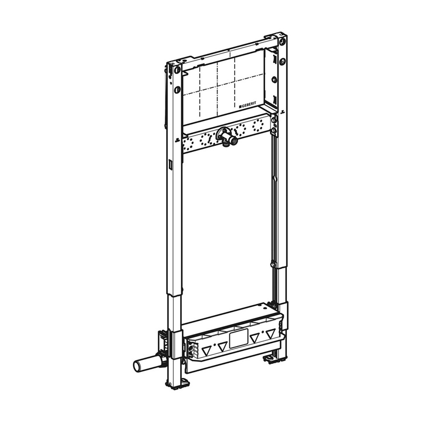 Immagine di Geberit DUOFIX modulo per doccia 130 cm con scarico a parete rubinetteria a parete da incasso per altezza del massetto 65–90 mm a filo dell'imbuto di scarico 111.581.00.2