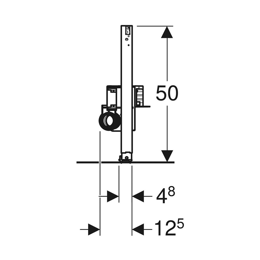 Immagine di Geberit DUOFIX modulo per doccia 50 cm con scarico a parete per altezza del massetto 90–200 mm a filo dell'imbuto di scarico 111.591.00.2