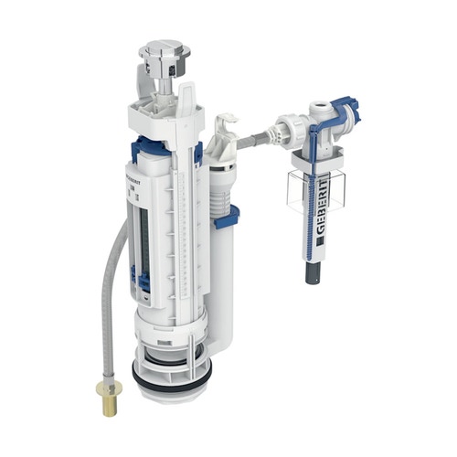 Immagine di Geberit batteria tipo 290-380 risciacquo a due quantità con allacciamento idrico universale 3/8" codolo in ottone, finitura cromo 283.354.21.5