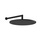 Gessi EMPORIO SHOWER soffione anticalcare doccia a parete orientabile, colore nero finitura opaco 47372#299