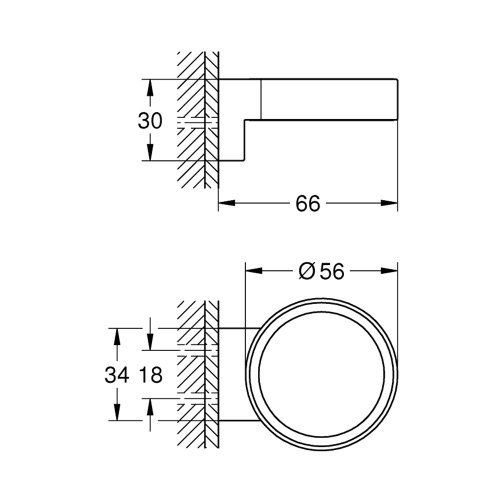 Immagine di Grohe SELECTION supporto per dispenser sapone o bicchiere, finitura cromo 41027000
