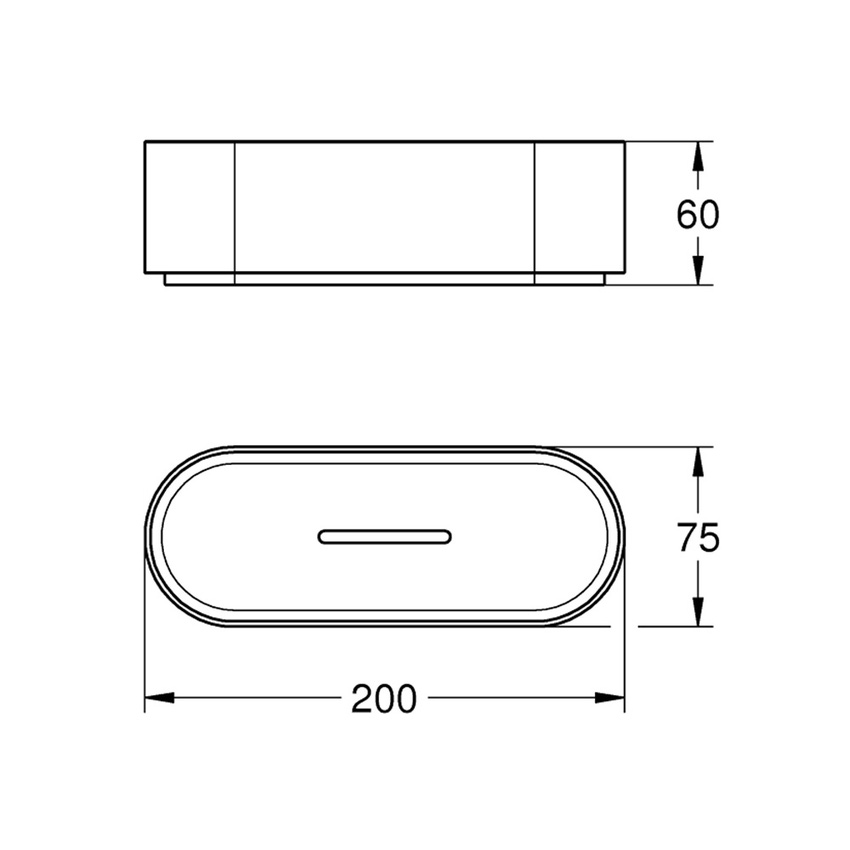 Immagine di Grohe SELECTION vassoio doccia senza supporto, in plastica, colore bianco 41037000