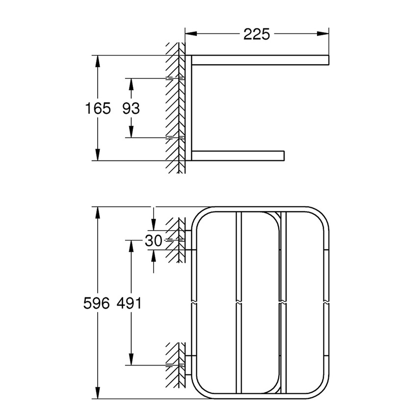 Immagine di Grohe SELECTION porta salviette multiplo, fissaggio nascosto, finitura cromo 41066000