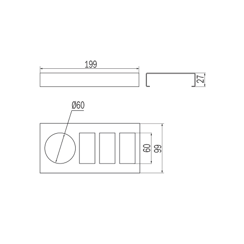 Immagine di Inda INDISSIMA modulo beauty per phon, piastra e spazzola, finitura acciaio inox spazzolato A88540NS