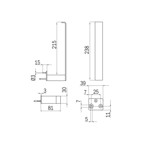 Immagine di Inda INDISSIMA portarotolo di scorta a parete, doppio, finitura acciaio inox spazzolato A88280NS