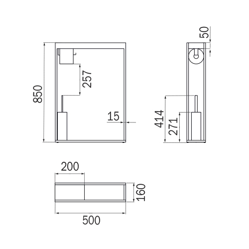 Immagine di Inda INDISSIMA piantana con portarotolo e portascopino, da appoggio, finitura acciaio inox spazzolato A88860NS
