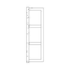 Immagine di Irsap QUADRAQUA S scaldasalviette elettrico a 3 scomparti H.111,6 L.30 P.30 cm, colore bianco standard finitura lucido  QDRS030Z01IRNNN002
