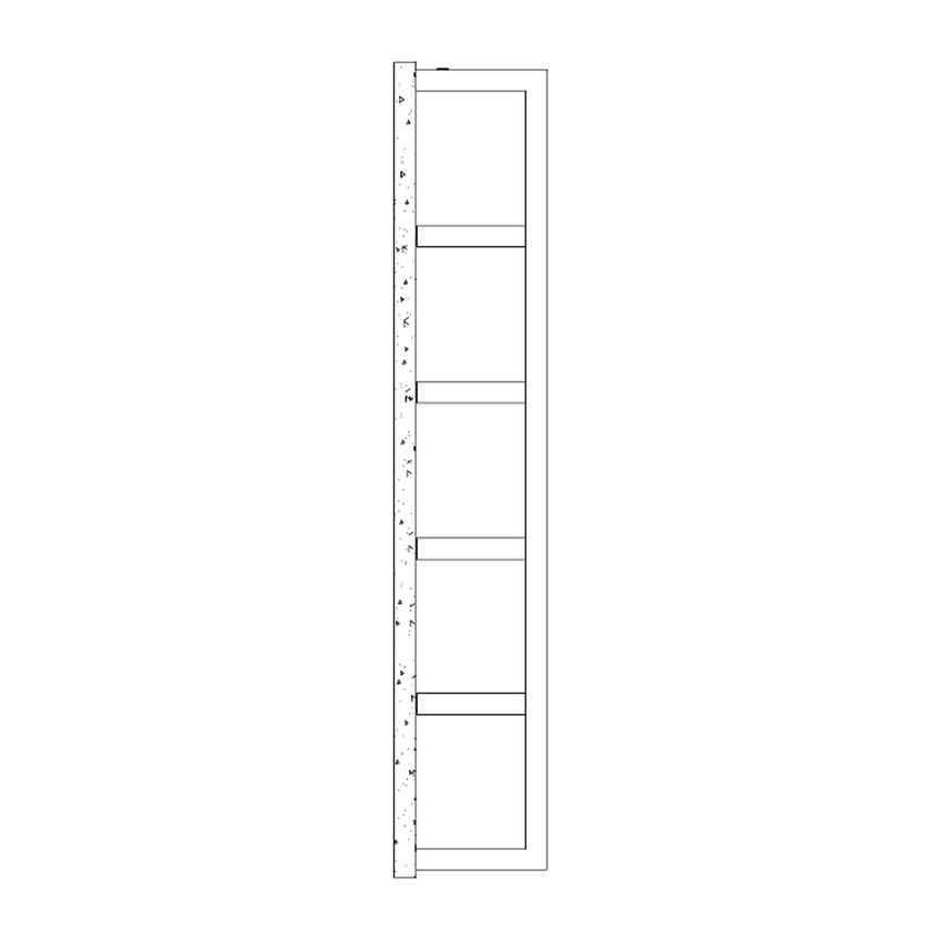 Immagine di Irsap QUADRAQUA L scaldasalviette elettrico a 3 scomparti H.182,8 L.30 P.30 cm, colore bianco standard finitura lucido  QDRL030Z01IRNNN002