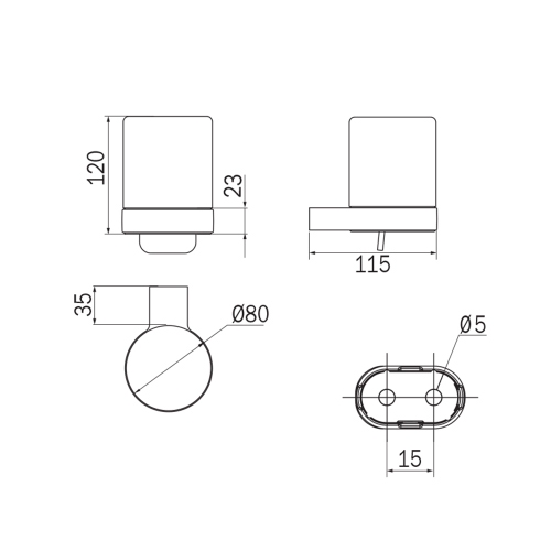 Immagine di Inda MITO spandisapone a leva a parete, con contenitore in vetro satinato, leva finitura cromo A20670CR21