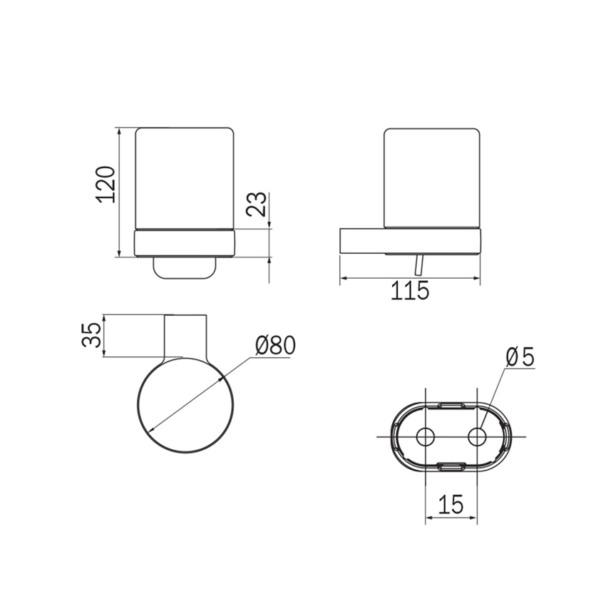 Immagine di Inda MITO spandisapone a leva a parete, con contenitore in vetro satinato, leva finitura cromo A20670CR21