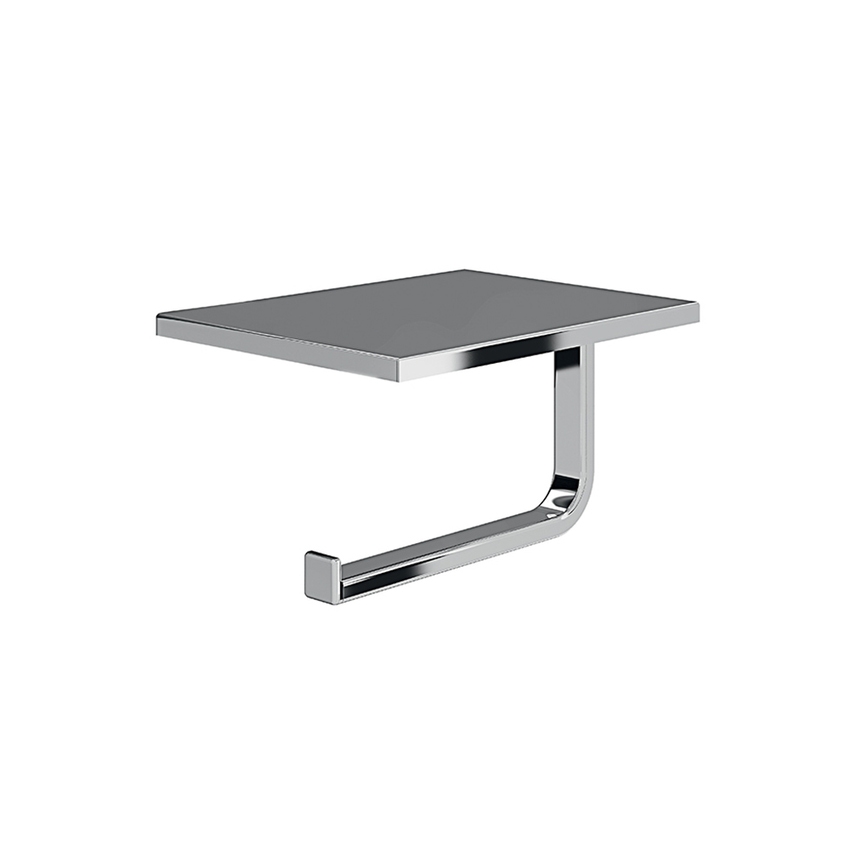 Immagine di Inda DIVO portarotolo con coperchio portacellulare, finitura cromo A1527ACR