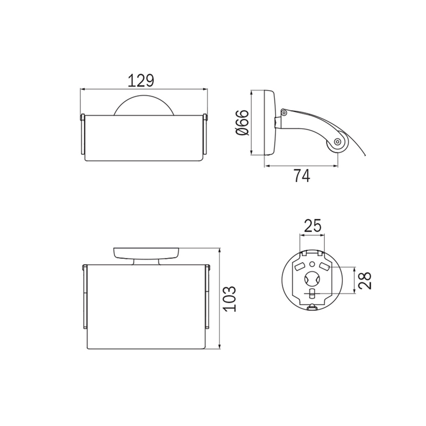 Immagine di Inda COLORELLA portarotolo con coperchio, finitura cromo A23260CR
