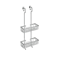 Immagine di Inda Cestino doppio appendibile, con ganci appendiabiti, finitura cromo AV0340CR