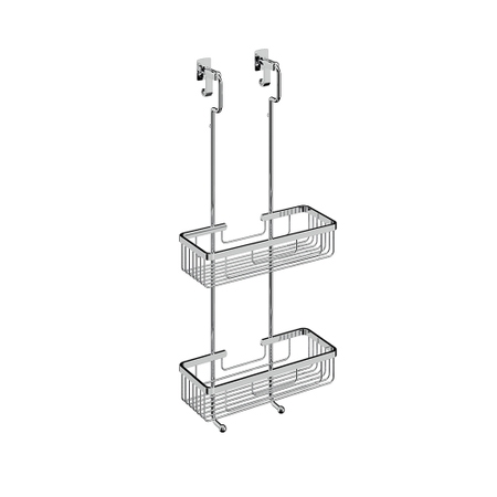 Immagine di Inda Cestino doppio appendibile, con ganci appendiabiti, finitura cromo AV0340CR